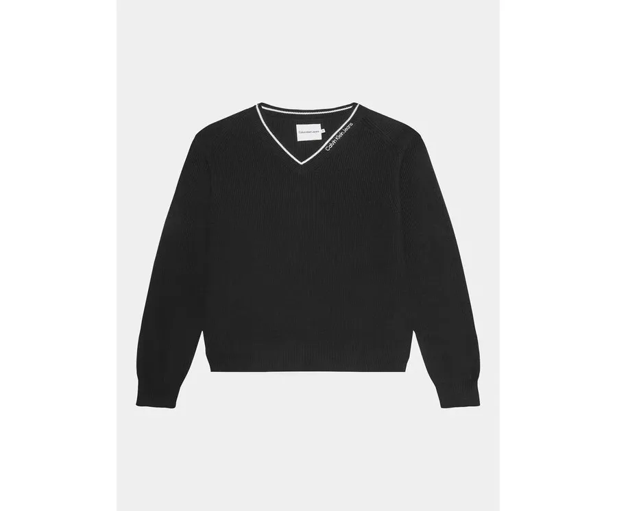 obrazek 1 Calvin Klein Jeans Sweter Ceremony IB0IB01869 Czarny Relaxed Fit