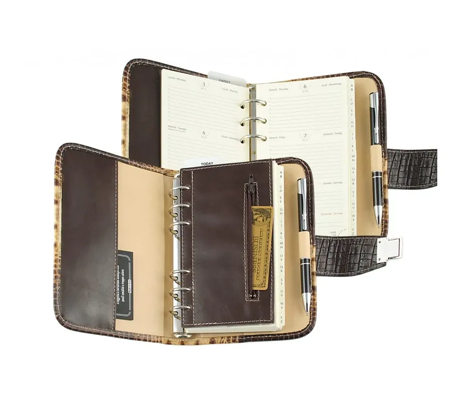 obrazek 2 Tygodniowy organizer Cocco z prawdziwej skóry - 13x19 cm