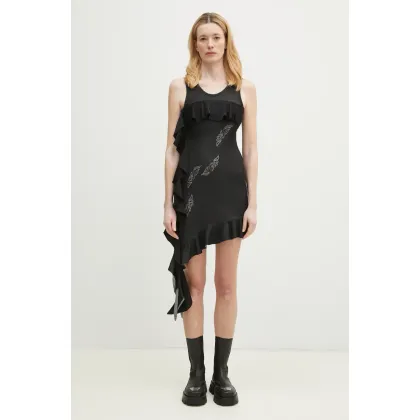 Zdjęcie Andersson Bell sukienka Flow Ruffle kolor czarny mini dopasowana atb1266w
