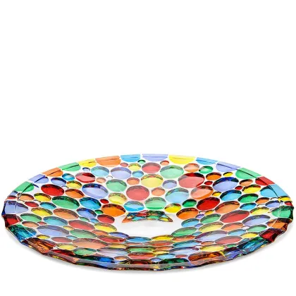 Zdjęcie Artystycznie malowany półmisek ze szkła murano (38 cm)