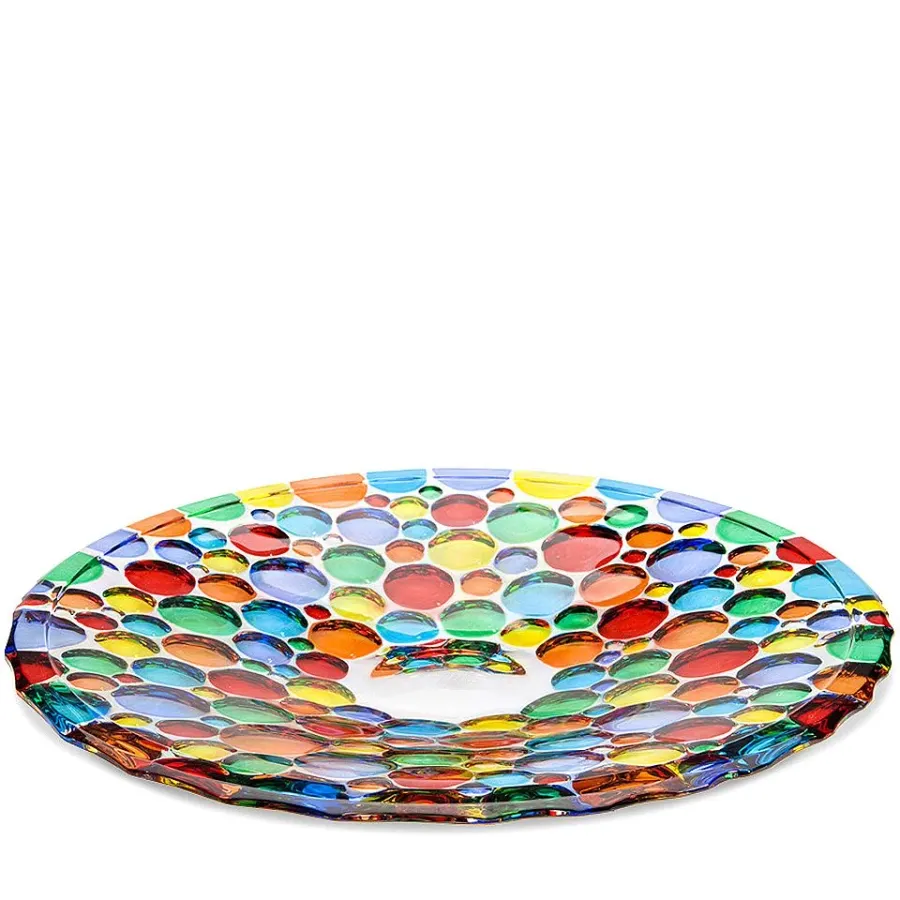 obrazek 1 Artystycznie malowany półmisek ze szkła murano (38 cm)