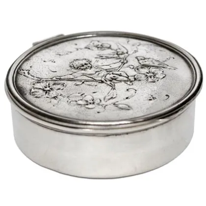 Picture Desk box decorated with cherubs