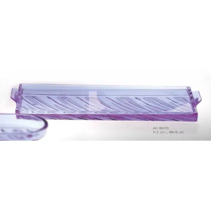 Zdjęcie Piękna taca na akcesoria łazienkowe z włoskiego ręcznie szlifowanego kryształu - Il Paralume Marina