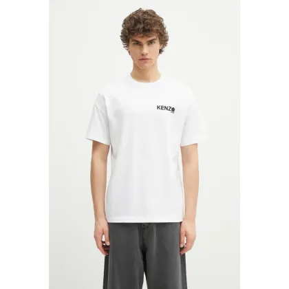 Zdjęcie Kenzo t-shirt bawełniany Boke Flower 2.0 męski kolor biały z nadrukiem FF55TS4894SG.01