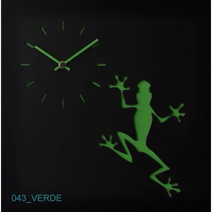 Zdjęcie Stylowy zegar ścienny z żabą w trzech wersjach kolorystycznych