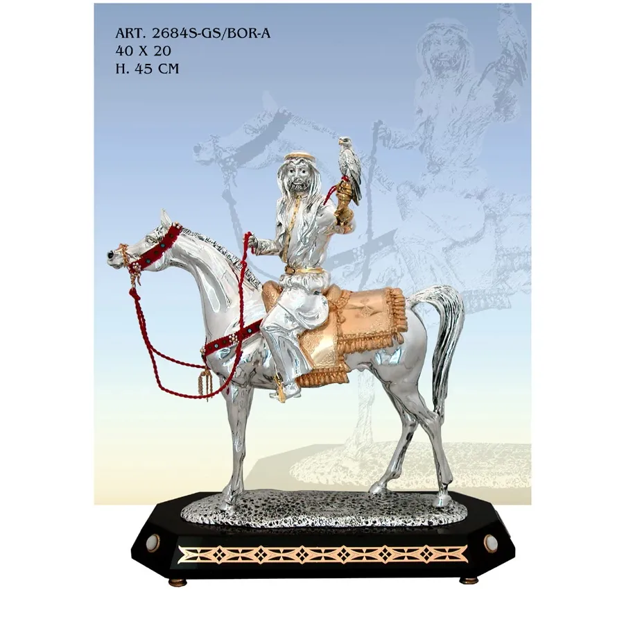 obrazek 1 Elegancka włoska figura konia z jeźdzcem