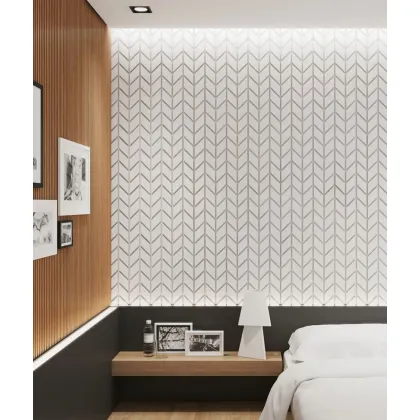 Zdjęcie 93,5x60 cm VT - PB48 (S51 ciemno szary - mysi) JODEŁKA - Panel dekor 3D beton architektoniczny