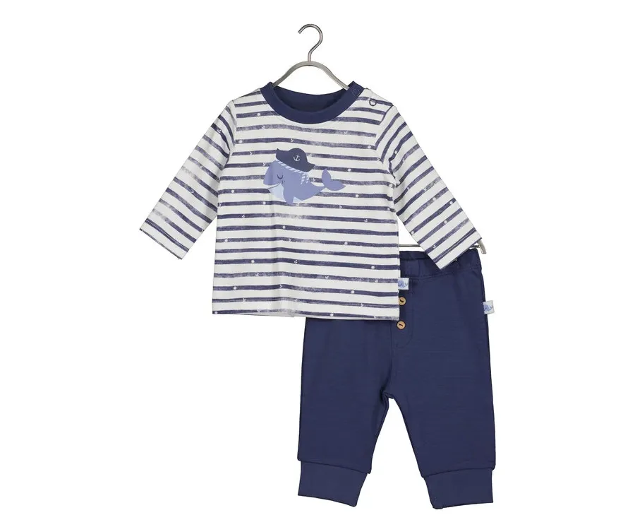 obrazek 1 Blue Seven Komplet bluzka i spodnie 422183 X Biały Regular Fit