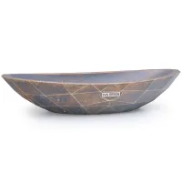 Picture Unique washbasin 60 cm DIAMOND BASIC – COLORED BRUSH, blue-gray and ochre, matte varnish