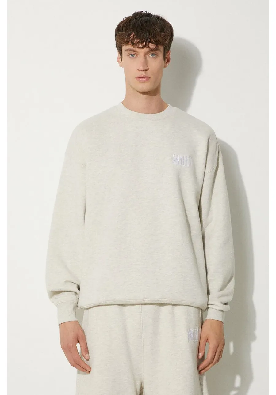 obrazek 1 Awake NY bluza bawełniana Awake Crewneck męska kolor szary z aplikacją SP24-CN002