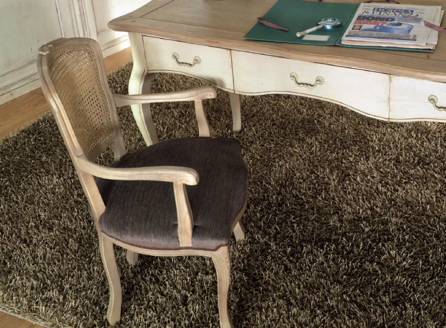 picture 1 Provence style armchair with upholstered rest and seat – straight from Italy - Interiors Italia