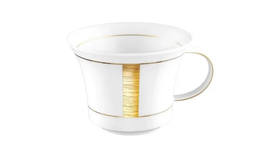 obrazek 1 Stylowy porcelanowy biały kubek ze złotym zdobieniem - Tettau
