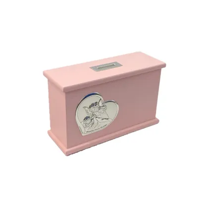 Picture Elegant piggy bank Angel with a lantern above the child without inscription 19x12x7