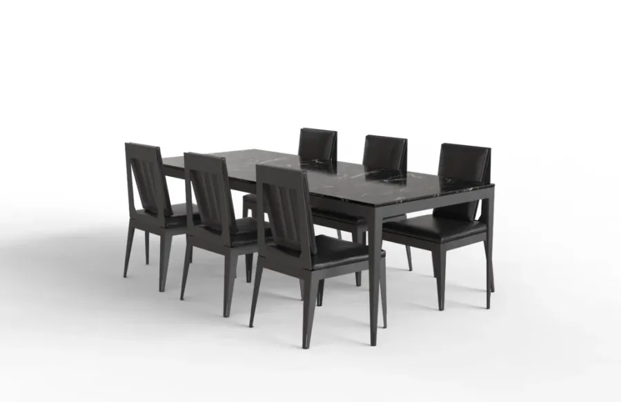 obrazek 3 Designerskie skórzane krzesło do jadalni