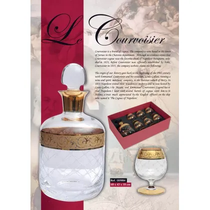 Zdjęcie Kieliszki z karafką do brandy Le Courvoisier