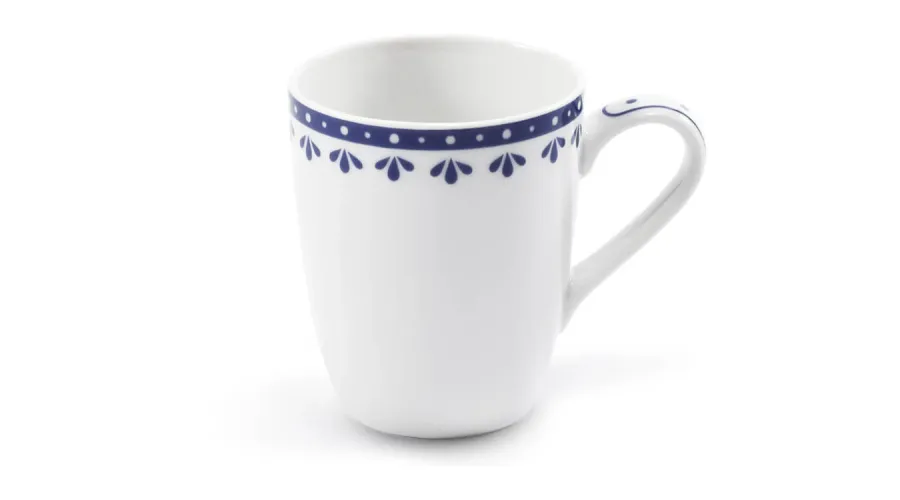 obrazek 1 Elegancka filiżanka do espresso z porcelany zdobiona subtelnym niebieskim ornamentem – Leander