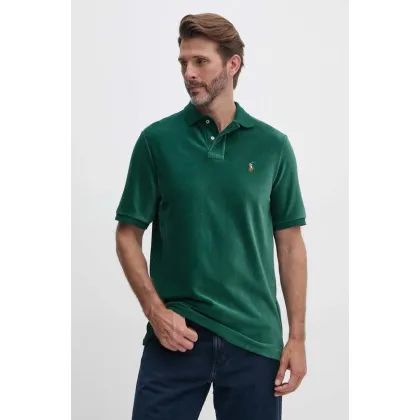 Zdjęcie Polo Ralph Lauren polo męski kolor zielony melanżowy