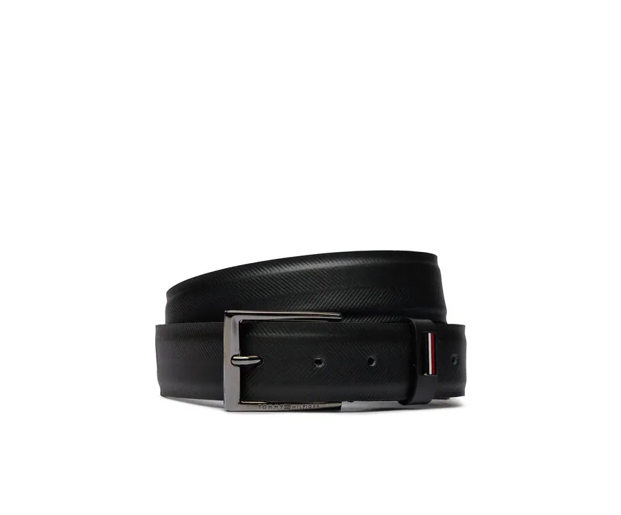 obrazek 1 Tommy Hilfiger Pasek Męski Business Texture 3.5 Adj AM0AM12069 Czarny