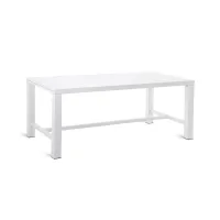 Picture Rectangular extendable Conrad table in white for the garden