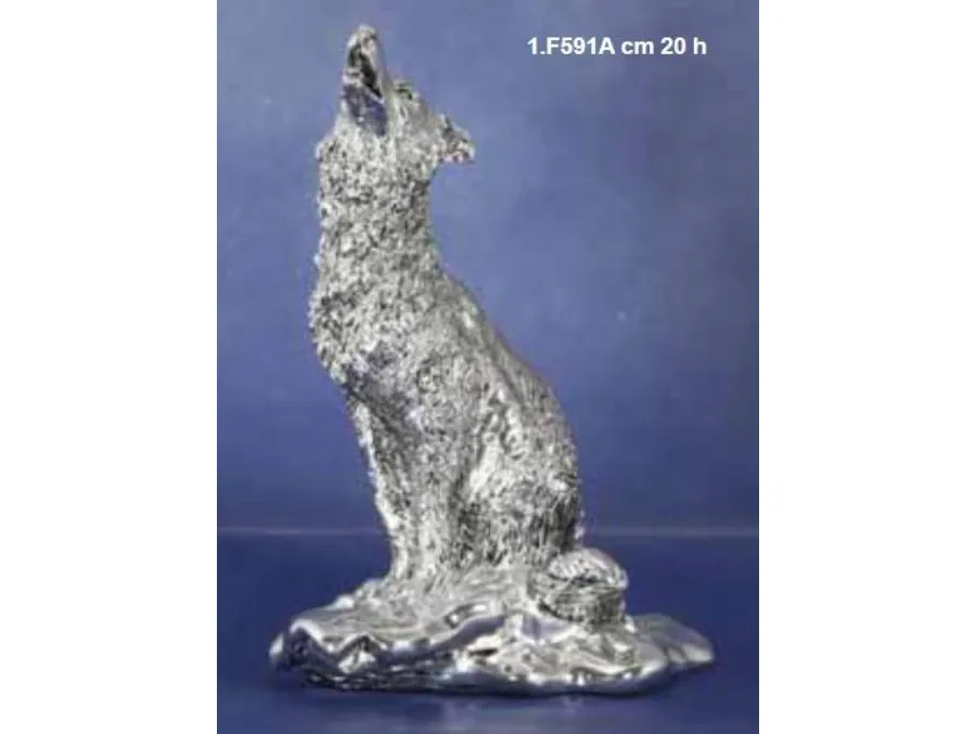 obrazek 1 Fascynujący model statuetki siedzącego wilka do biura - ArtBe