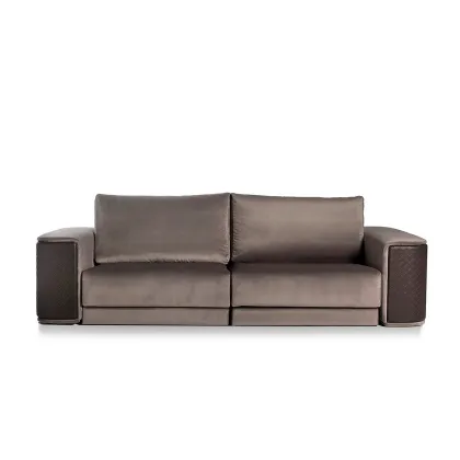 Zdjęcie Prestiżowa sofa MASTER w nowoczesnym stylu ze skórzaną dekoracją - Collecion Alexandra