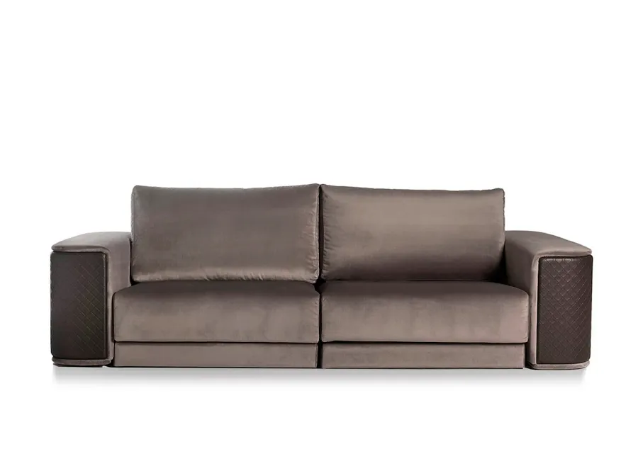 obrazek 1 Prestiżowa sofa MASTER w nowoczesnym stylu ze skórzaną dekoracją - Collecion Alexandra