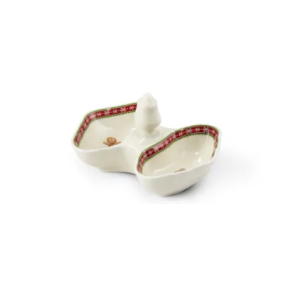 Zdjęcie Stylowa dwuczęściowa solniczka z porcelany z kolekcji Christmas gingerbread – Leander