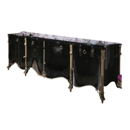 Zdjęcie Luksusowy włoski kredens w pięknym czarnym kolorze