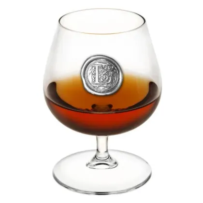 Zdjęcie Zdobiony kieliszek do koniaku od angielskiego producenta