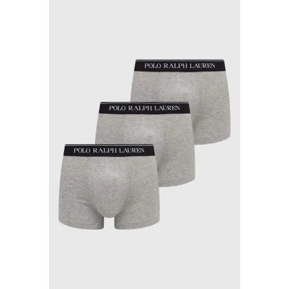 Zdjęcie Polo Ralph Lauren bokserki 3-pack męskie kolor szary