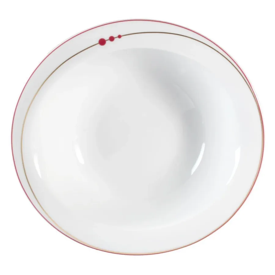obrazek 2 Owalna porcelanowa miska 27x24,5 cm zdobiona nowoczesnym wzorem - Seltmann Weiden