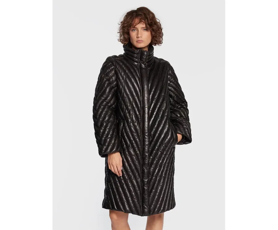 obrazek 1 Gestuz Kurtka skórzana Rosella 10906522 Czarny Relaxed Fit
