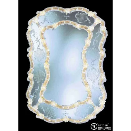 Zdjęcie Rewelacyjne ścienne lustro ze szkła Murano