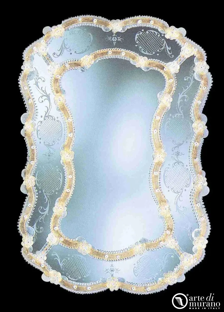 obrazek 1 Rewelacyjne ścienne lustro ze szkła Murano