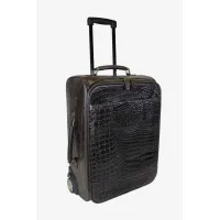 Picture Luxurious suitcase on wheels made of calf leather - Terrida