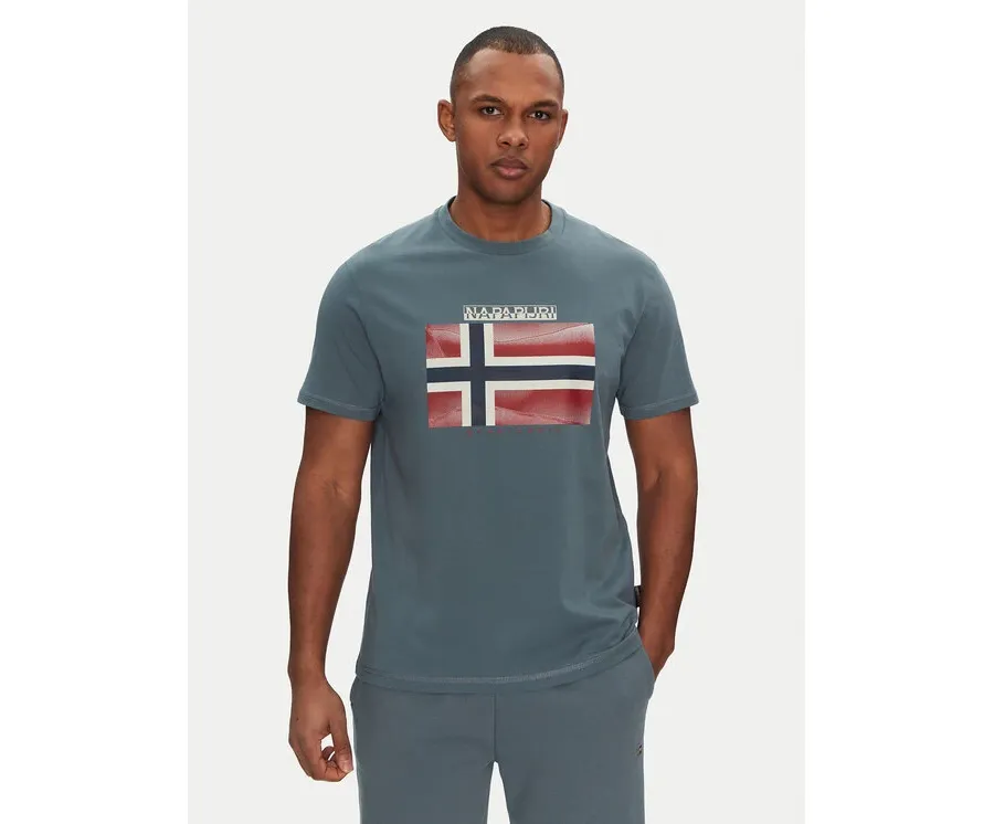 obrazek 1 Napapijri T-Shirt S-Lari NP0A4IE5G1Y1 Niebieski Regular Fit