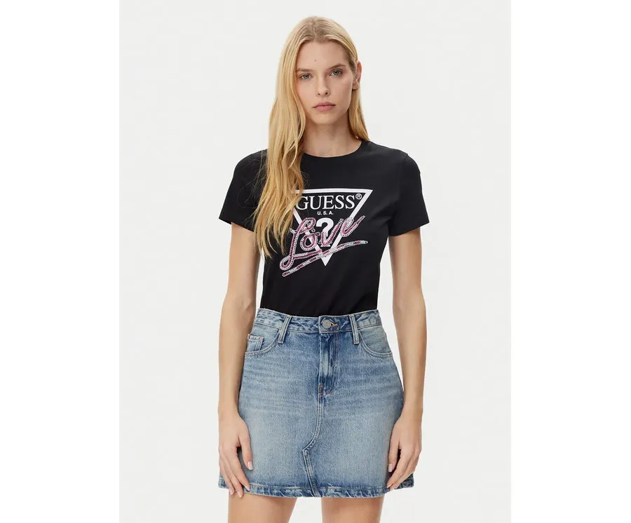 obrazek 1 Guess T-Shirt W5GI05 I3Z14 Czarny Regular Fit