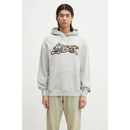 Zdjęcie ICECREAM bluza bawełniana Running Dog Popover Hood męska kolor szary z kapturem z nadrukiem IC25132