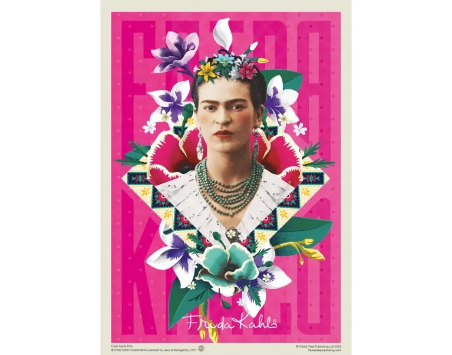 obrazek 2 Puzzle dla dorosłych  - Frida Kahlo (różowa) - Flame Tree Publishing