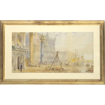 Picture Antique elegant painting from the 19th century