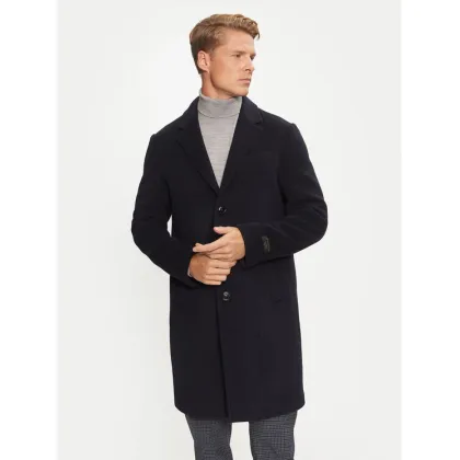 Zdjęcie Liu Jo Płaszcz wełniany QXX009 T2583 Granatowy Regular Fit