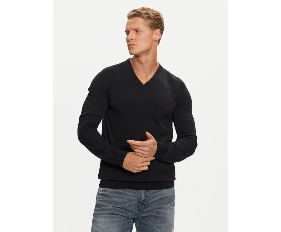 obrazek 1 Hugo Sweter San Vredo-M 50474172 Granatowy Slim Fit HUGO