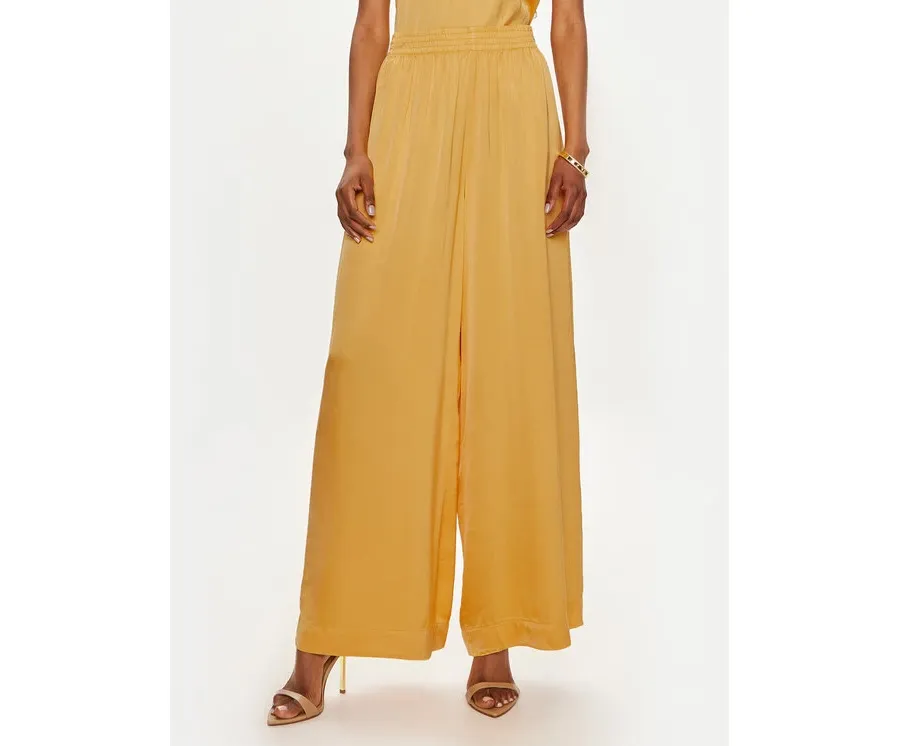 obrazek 1 ViCOLO Spodnie palazzo TB0034 Żółty Relaxed Fit