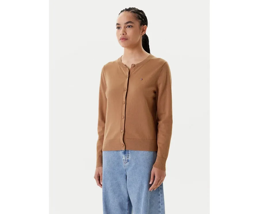 obrazek 1 Tommy Hilfiger Kardigan WW0WW42370 Brązowy Regular Fit