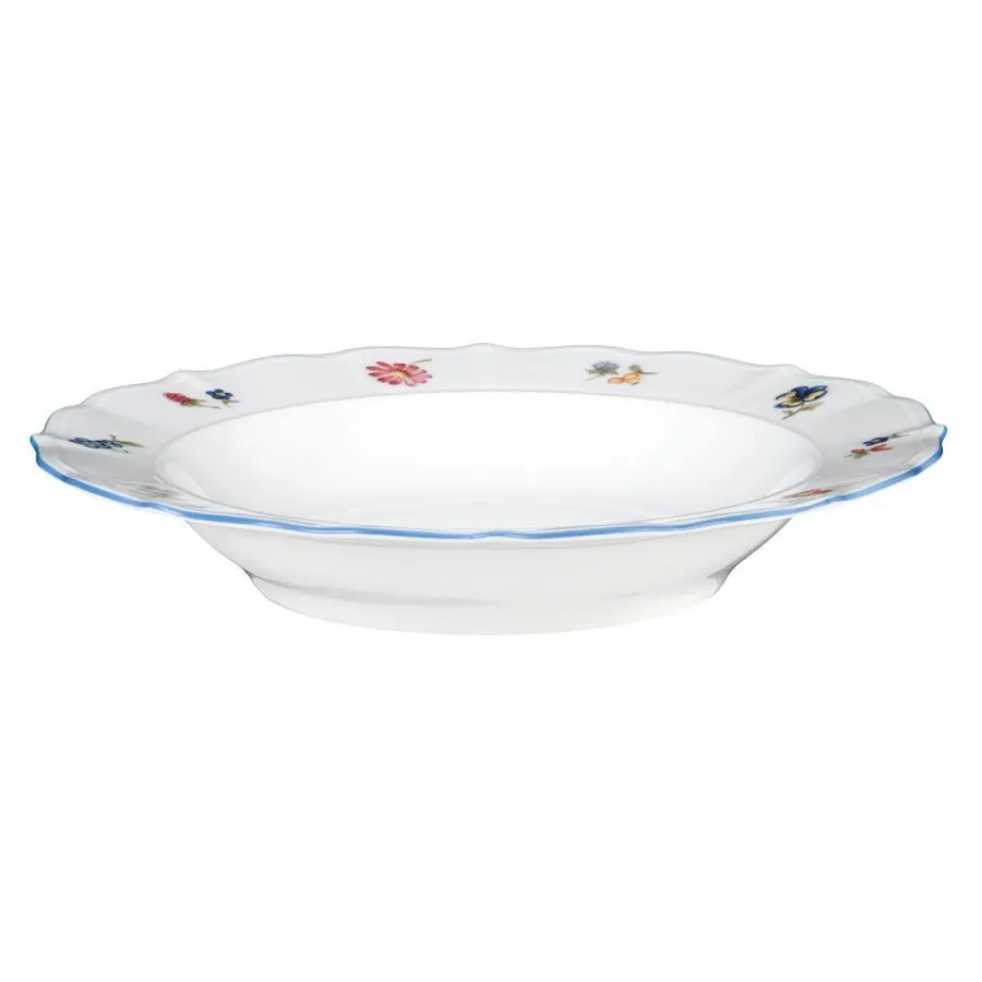 obrazek 1 Talerz głęboki do zupy z porcelany 22,5 cm zdobiony kwiatowym motywem – Seltmann Weiden