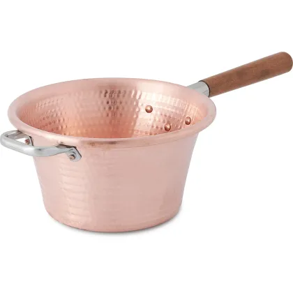 Zdjęcie Miedziany garnek Paiolo z drewnianym uchwytem ø 18 cm - Cu Artigiana