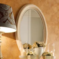 Picture Stylish oval hanging mirror from Italy