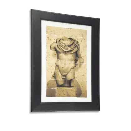 Picture Hand-retouched reproduction of Apollo with a male motif H.105xL.74xP.5 cm