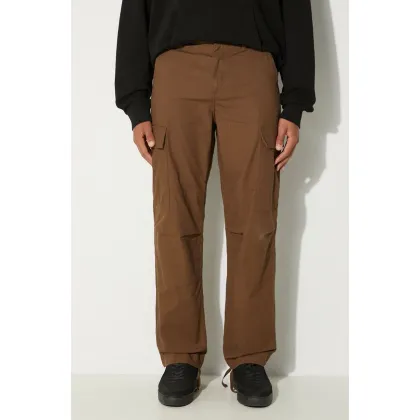 Zdjęcie Carhartt WIP spodnie bawełniane Regular Cargo Pant kolor brązowy proste I032467.2Y02