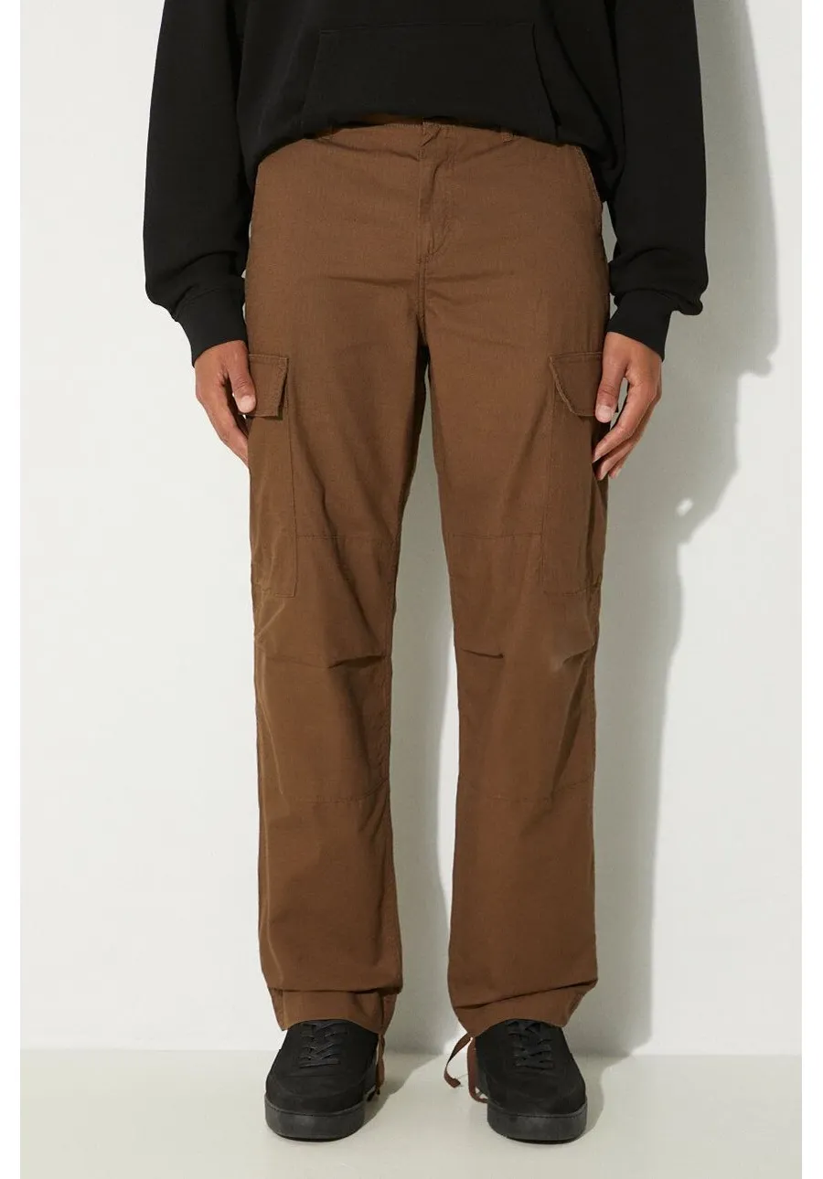 obrazek 1 Carhartt WIP spodnie bawełniane Regular Cargo Pant kolor brązowy proste I032467.2Y02